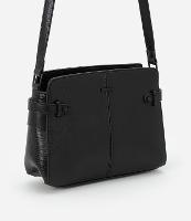 Bolsa Transversal Média em PU com Alça Regulável e Leve Textura - 1