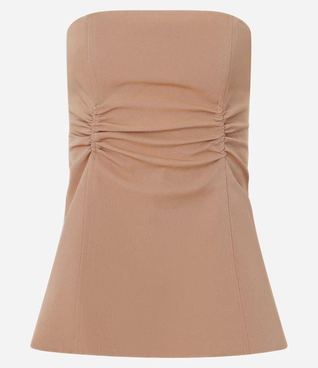 Blusa Corset em Crepe com Franzidos e Lastex - 1