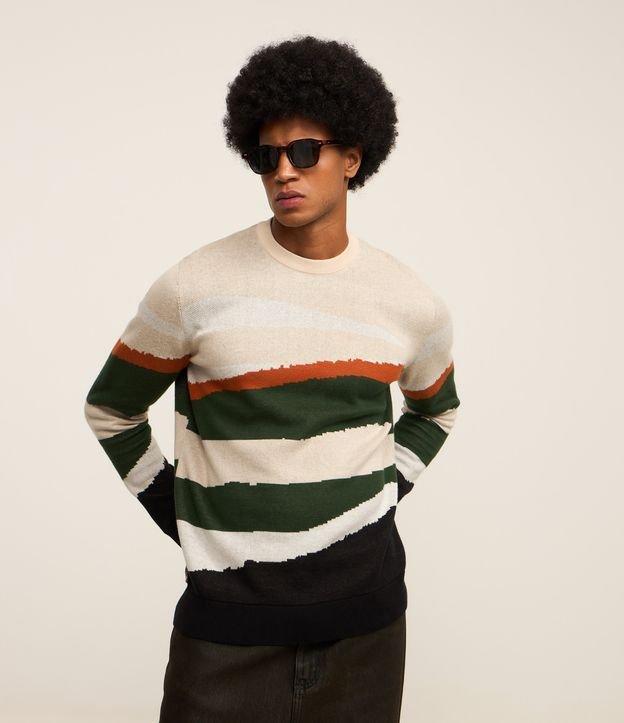 Suéter em Algodão com Bloco de Cores - 2
