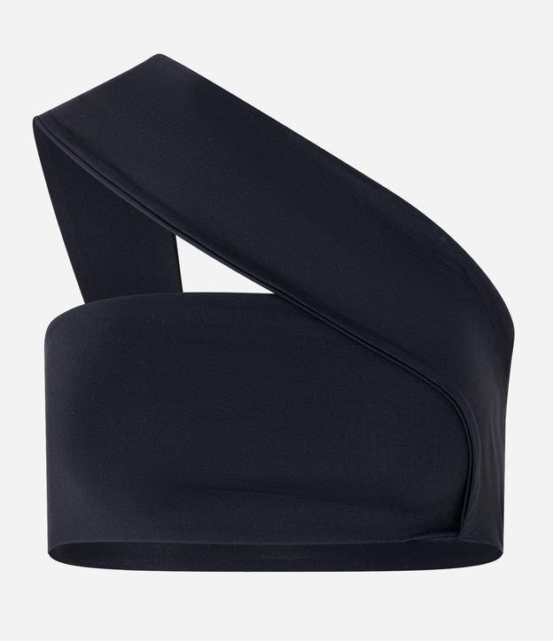 Blusa Cropped com Um Ombro Só e Alça Larga - 1