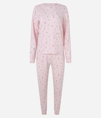 Pijama Longo de Toque Suave com Estampa Floral