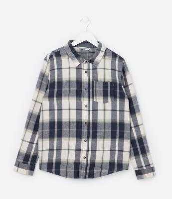 Camisa Infantil em Flanela com Estampa Xadrez - Tam  - 5 a 14 Anos