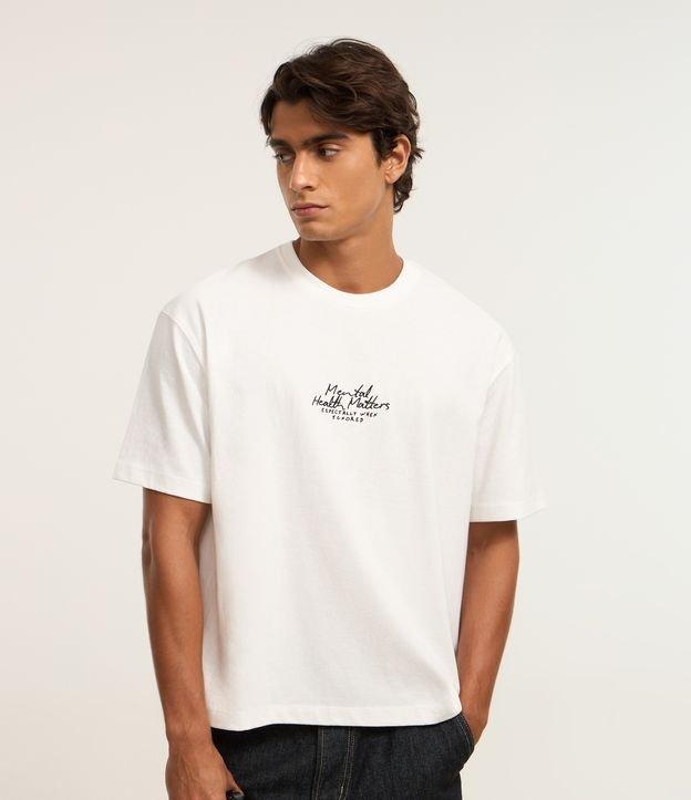 Camiseta Oversized em Algodão em Estampa Lettering - 2