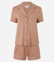 Pijama Short Doll em Viscolycra com Viés Listrado - 1