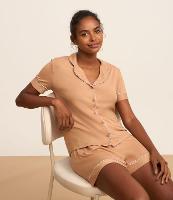 Pijama Short Doll em Viscolycra com Viés Listrado - 2