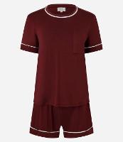 Pijama Short Doll em Viscolycra com Viés Contrastante - 1