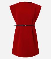 Vestido Curto em Alfaiataria com Cinto de PU - 1