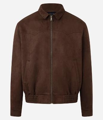 Jaqueta com Detalhes em Recorte e Barra com Elástico