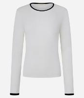 Suéter Regular em Tricô com Viés Contrastantes - 1