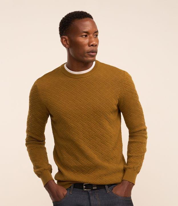 Suéter em Algodão com Textura Chevron - 2