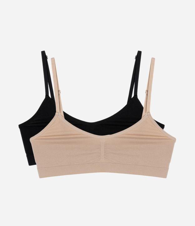 Kit 02 Sutiãs Sem Bojo Sem Aro em Poliamida Seamless - 1