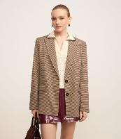 Blazer Oversized Alfaiatado com Estampa Pied de Poule - 2