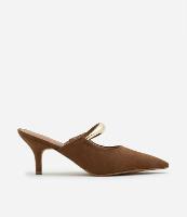 Sapato Scarpin Mule em PU com Detalhe em Metal Bold - 1
