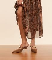 Sapato Scarpin Mule em PU com Detalhe em Metal Bold - 2