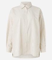 Camisa Manga Longa Listrada em Tricoline - 1