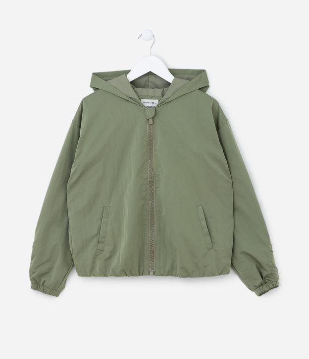 Jaqueta Quebra Vento Infantil com Recorte Franzido - Tam  5 a 14 Anos - 1