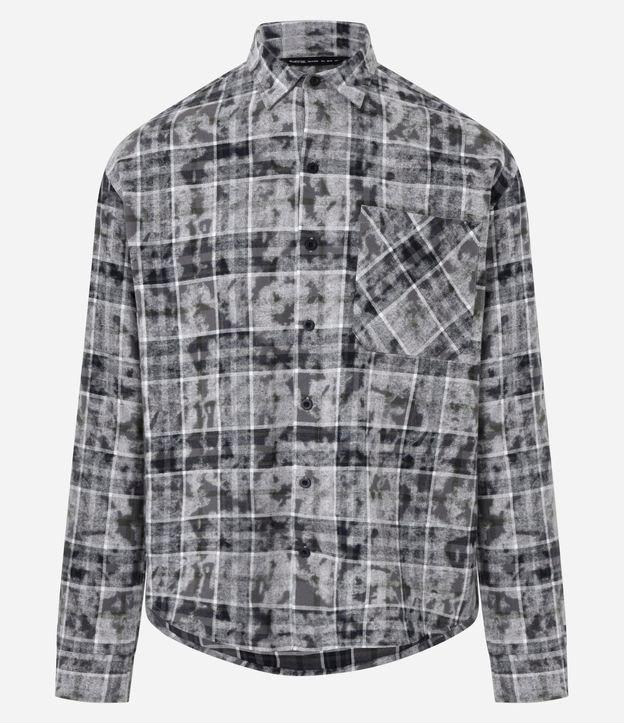 Camisa Comfort em Flanela com Estampa Xadrez com Bolso - 1