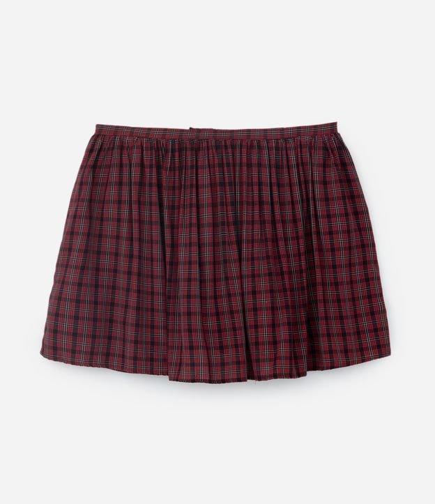 Saia Curta em Viscose Xadrez Curve & Plus Size - 1