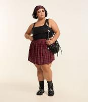 Saia Curta em Viscose Xadrez Curve & Plus Size - 2