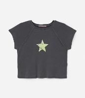 Camiseta Estonada com Estampa de Estrela Curve & Plus Size - 1
