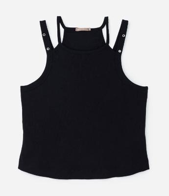 Regata em Ribana com Alças Duplas Curve & Plus Size