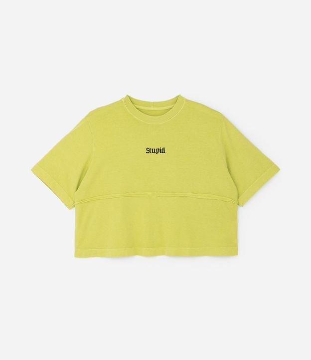 Camiseta em Algodão com Estampa Stupid Curve & Plus Size - 1