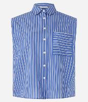 Camisa em Tricoline com Listra a Fio Tinto - 1