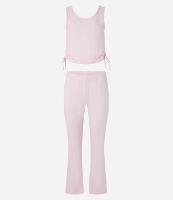 Pijama Longo em Ribana com Laços Laterais - 1