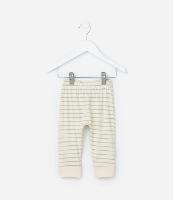 Calça Infantil Listrada com Estampa Puff no Bumbum - Tam 0 a 18 meses - 1