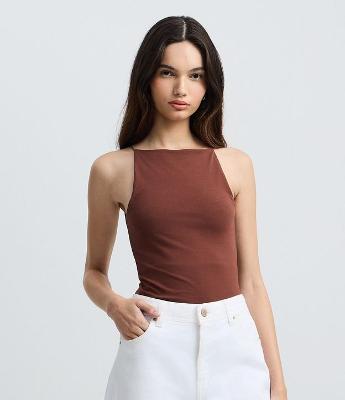 Blusa sem Manga com Decote Halter e Alça Elástico
