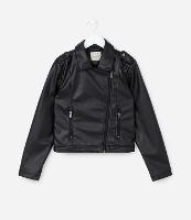 Jaqueta Biker Infantil em PU com Bolsos - Tam 5 a 14 Anos - 1