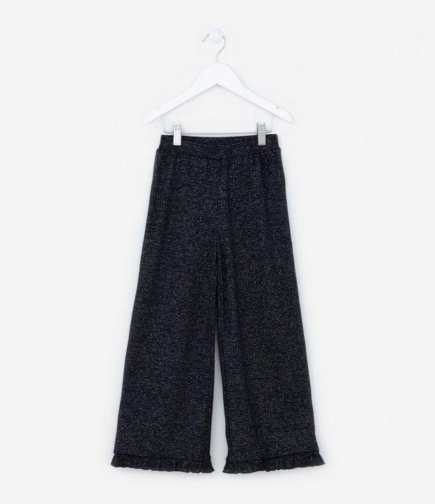 Calça Infantil Metalizada com Babadinho na Barra - Tam 1 a 5 anos - 1