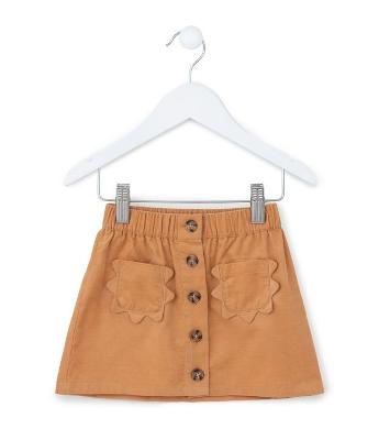Saia Infantil em Veludo com Bolsinhos - Tam 1 a 5 Anos