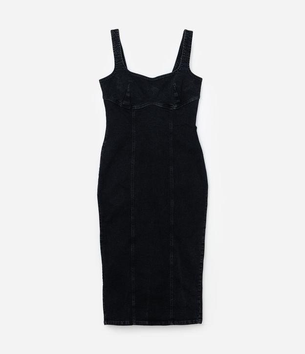 Vestido Midi em Jeans com Elastano Curve & Plus Size - 1