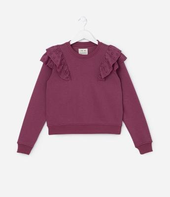 Casaco Infantil Quentinho com Babadinhos - Tam 5 a 14 Anos