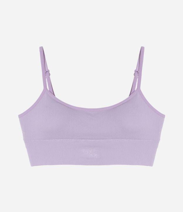 Sutiã Top com Bojo Removível Texturizado Seamless - 1