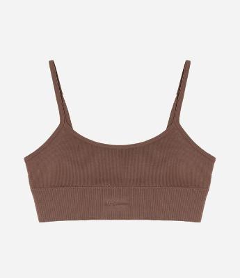 Sutiã Top com Bojo Removível Texturizado Seamless