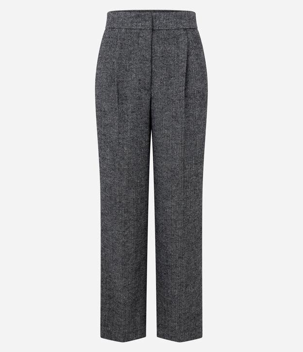Calça Reta em Polivelour Quentinho com Cós Alfaiatado - 1