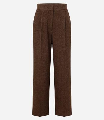 Calça Reta em Polivelour Quentinho com Cós Alfaiatado