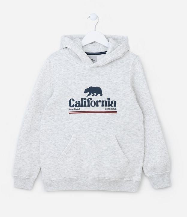 Casaco Infantil com Estampa Urso e Lettering California - Tam 5 a 14 Anos - 1