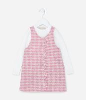 Conjunto Infantil em Tweed com Botões - Tam 1 a 5 Anos - 1