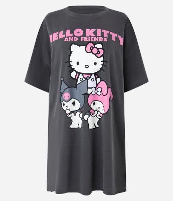 Camisola em Algodão com Estampa Hello Kitty and Friends