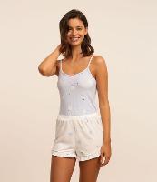 Pijama Short Doll em Ribana com Estampa Corações - 2