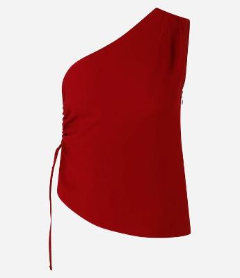 Blusa Alfaiatada em Viscose com Ombro Só com Regulador Lateral