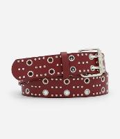 Cinto Médio em Glossy com Tachinhas e Ilhós com Fivela em Níquel - 1