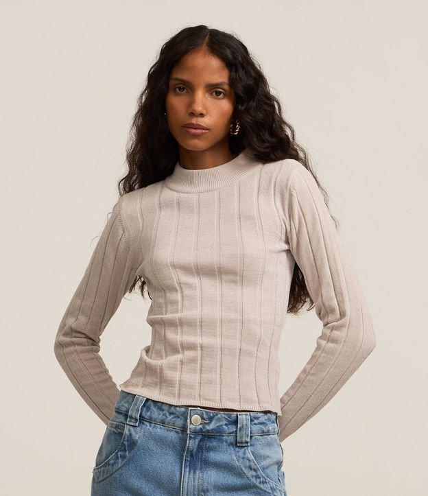 Blusa Slim em Chenille Canelada com Golinha - 3