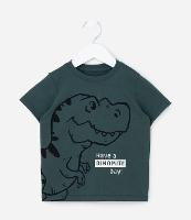 Camiseta Infantil com Estampa Dinossauro - Tam 1 a 6 Anos - 1