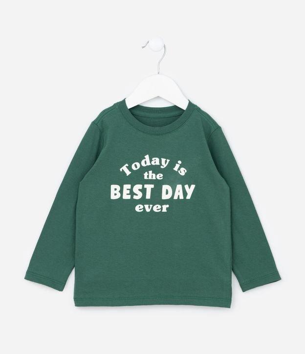 Camiseta Infantil com Lettering Best Day Ever - Tam 1 a 6 Anos - 1