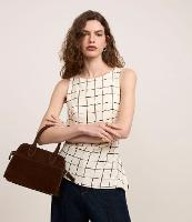 Blusa em Crepe com Estampa Xadrez Grid - 2