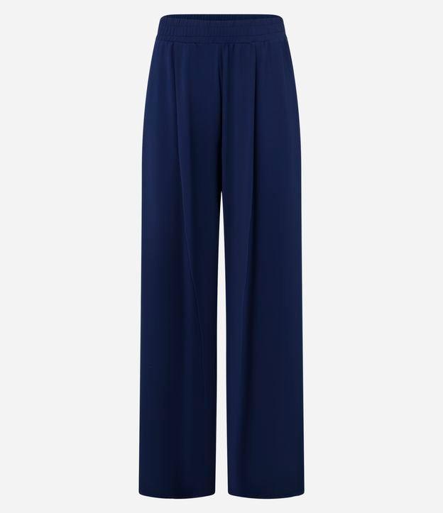 Calça Esportiva Wide Leg Alfaiataria em Microfibra com Bolsos - 1